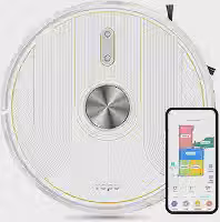 Robô Aspirador Ropo Glass 5 Limpeza inteligente 4 em 1 com esterilização por LED UV tecnologia LIDAR