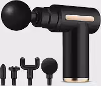 Massageador Elétrico Pistola Muscular Profissional Recarregável 4 Ponteiras Massagem Relaxante Alívio Dores Pós-Treino Miofascial Fitness Corpo Inteiro Esportivo Portátil Silencioso Premium 6 niveis de Massagem