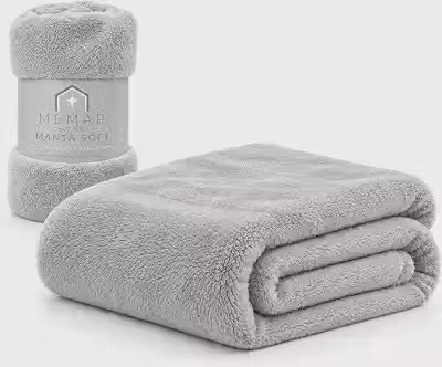 COBERTOR CASAL MANTA MICROFIBRA, TOQUE MACIO E AVELUDADO FLEECE SOFT- CINZA