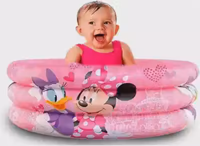 Buosha Piscina Inflável Minnie 70L Caixa 75x22cm Rosa