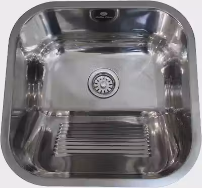 Tanque Lavanderia Polido 44x44 Aço Inoxidavel 304 Premium