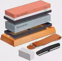 FINYQBET Kit de Pedra de Amolar para Afiar Facas,Pedras 400/1000 e3000/8000