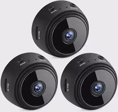 Mini Câmera Espiã Segurança Gravador Visão Noturna Wifi A9 Vigilância kit com3 unidades