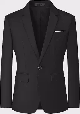 Blazers masculino slim fit casaco esportivo leve com um botão