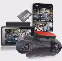 Câmera Veicular Dupla Frontal e Traseira 1296P WiFi com Visão Noturna