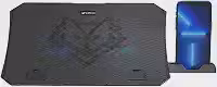 Base para Notebook C3Tech NBC-40BK 15,6' Preto Refrigerada com 2 Cooler Fans com Led Azul, 5 niveis de ajuste de altura, USB Adicional, compativel com notebooks até 15,6', suporte para celular