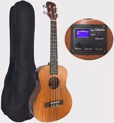 Ukulele Malibu tenor eletrico sapele natural 26SE com capa
