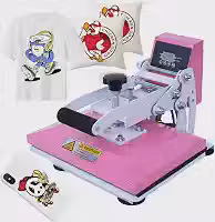 Prensa Térmica Plana 23x30cm Sublimação Transfer sublimação máquina de prensagem para camiseta chapéu (NOVO Rosa 110v)