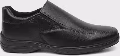 Sapato Social Masculino Slip On, Couro Sintético, Antiderrapante, Conforto para Trabalho