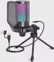 FIFINE A6V Microfone USB Para Jogos Para PS5 PC Para Twitch Podcasts