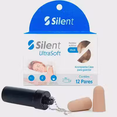 Protetor Auricular Silent Earplug 12 Pares Ultra mais alto de 38 dB, protetores auriculares confortáveis para dormir, ronco, viagem, shows, estudar, ruído alto (Bege)
