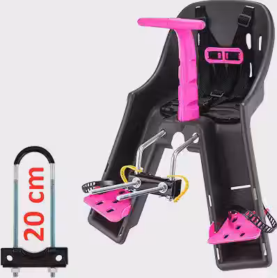 Cadeirinha Dianteira Baby Bike Kalf (Grafite/Rosa)