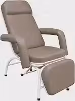 Poltrona Comfort Hospitalar Reclinável Para Acompanhante e Descanso 4 Posições Bege Escuro