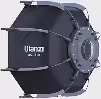 Ulanzi AS-D30 Softbox Octagonal de 30cm com Montagem Mini Bowens – Softbox Octogonal para Flash de Estúdio, Leve e Compatível com Luzes de Vídeo Ulanzi 40W/40W Pro/60W, Inclui Bolsa de Transporte