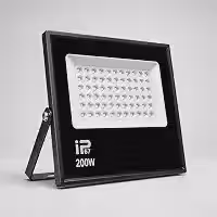 Refletor LED 200W Prova D'Água Luz Branca 6500K P/Jardim Fachada Alta Potência e Maxima Iluminação com Economia Premium IP67