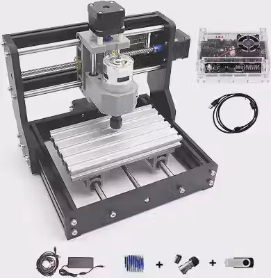 CNCTOPBAOS Kit de mini roteador CNC 1610 PRO, 3 eixos para desktop GRBL controle, máquina de gravação, gravação em acrílico, PVC, PCB, plástico, fresadora de madeira