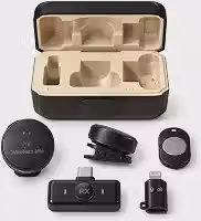Kit 2 Microfones Sem Fio Lapela para Celular USB-C e Lightning 2.4GHz com Estojo Carregador, Redução de Ruído e Alcance até 20m
