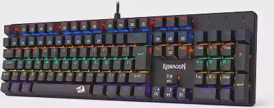 TECLADO MECÂNICO GAMER REDRAGON VALHEIM ILUMINAÇÃO RAINBOW PRETO SWITCH BROWN K608-R (PT-BROWN)