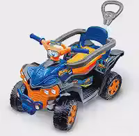 Quadriciclo Infantil Baby Laranja Maral Passeio E Pedal