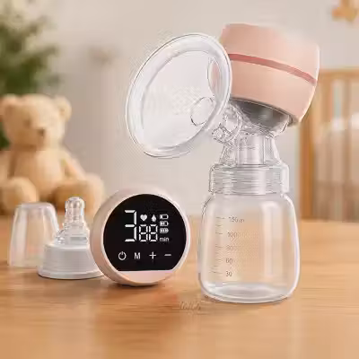 Bomba Tira Leite Elétrica 5 em 1 - Portátil Silenciosa com LED - 9 Níveis de Sucção, Extração Sem Dor, Anti Vazamento, Recarga USB – Amamentação Confortável e Discreta Premium