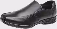 Sapato Social Masculino Couro Legítimo Anti Stress Conforto Ortopédico Preto com detalhes em cores variadas 37/44
