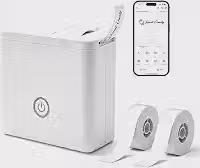 Máquina de etiquetar,Etiquetadora Bluetooth portátil,Acompanha um Aplicativo Repleto de Recursos,Design Compacto e Sem Fio,Impressão Sem Tinta,Ideal para uso em Casa,na Cozinha,na Organização