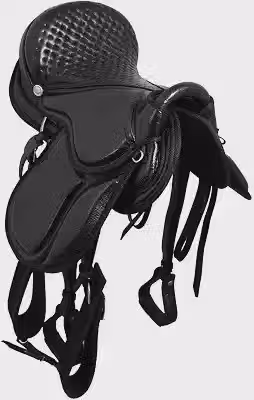 Cela para Cavalo Australiana Gel Preta Couro - Preta