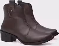 Bota Texana Feminina Cano Curto Country Western Salto Baixo Confortável