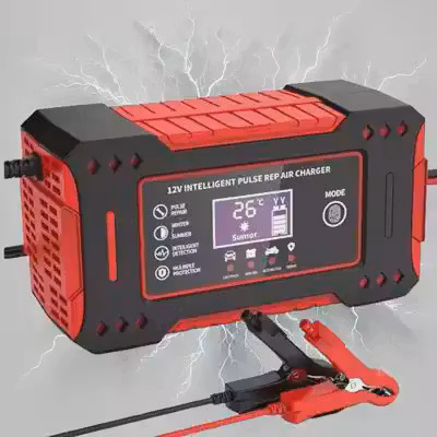 Carregador Inteligente De Bateria Automotiva 12V E 24V Bivolt Com Proteção Completa Recupera Bateria Descarregada Carro Moto Caminhão Uso Seguro E Rápido - Premium