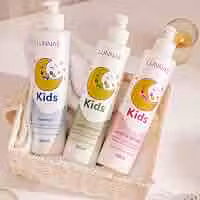 Kit Kids LUNNAÈ – Shampoo + Condicionador + Creme para Pentear