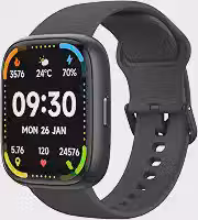 Bettdow SmartWatch, relogio smartwatch com Ecrã tátil e Alexa, à prova d'água IP68, relogio feminino e masculino, com 100+ modo esportivo e recebimento de notificações(preto)