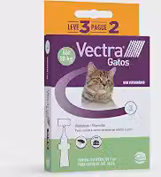 Ceva - Vectra Antipulgas para Gatos até 10kg - 3 Pipetas de 1,0mL - Leve 3 Pague 2 Pipetas