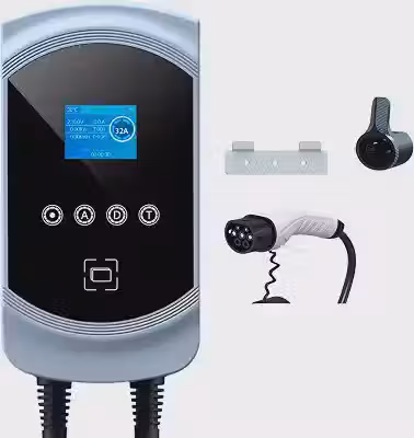 Carregador Portátil para Carro Elétrico, 7,6KW 32A 85-264V Tipo 2, Cabo 5M, Carregamento Interno/Externo, Carregador EV Tipo 2 para Carros