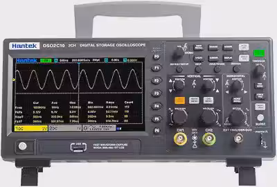 Osciloscópio Digital Hantek DSO2C10 100MHz 2 Canais 1GS/s 8Mpts