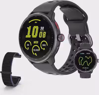 Bettdow SmartWatch GPS, Relogio Smartwatch Masculino e Feminino, 1,43 polegadas HD AMOLED, chamada Bluetooth, Esportivos relógio com voz por IA, Compatível com Android iOS, 2 Pulseiras (preto)