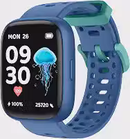Bettdow Criança SmartWatch, relogio smartwatch com 1.83 Ecrã tátil, à prova d'água IP68, relogio feminino e masculino Despertador Exibição de hora No APP No Phone Registre os passos (Azul)