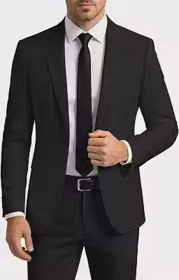 Terno masculino de 2 peças para homens um botão slim fit jaqueta sólida e calça conjunto de smoking festa de casamento negócios formatura