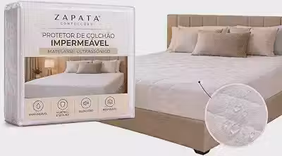 Capa De Colchão Impermeável Matelado Casal Padrão Branco
