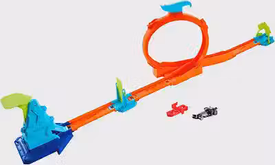 Kit Pista Hot Wheels Action Acrobacias Surpresa Mattel. Pista com rampas radicais, lançadores e desafios de impacto. para crianças a partir de 4 anos.