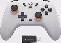 Controlador sem fio GameSir Nova Lite 2.4g para PC com Windows, iPhone, Android, Switch e Steam Deck, Controle Bluetooth Gamepad com gatilho de efeito Hall, Turbo, vibração Rumble(Nova Lite(Branco))