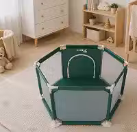 Cercadinho Infantil Hexagonal Desmontável Verde ELORIA