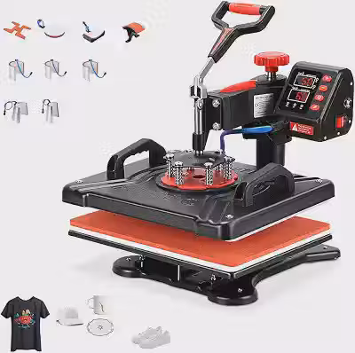 220V, 10 em 1 Prensa Termica, Maquina de Estampar Camisetas, Prensa Termica Sublimação, Prensa Termica, Máquinas de Prensa Térmica Transferência de Calor por para Camisetas Chapéu