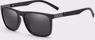 Óculos de Sol Masculino Polarizado Proteção UV400 Formato Quadrado Bordas Redondas Armação Confortável Hastes Textura Moderna Uso Casual Dia a Dia Esportes Village Heaven 6061