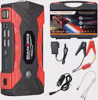Bateria auxiliar de partida para carro de 21000mAh, bateria auxiliar de partida portátil de 12V, caixa de partida com lanterna de 3 modos e cabos auxiliares