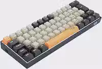 TECLADO GAMER REDRAGON LAKSHMI LARANJA+CINZA+ PRETO COM SWITCH MARROM