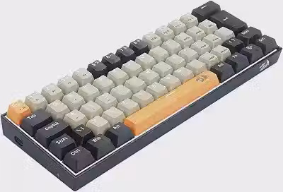 TECLADO GAMER REDRAGON LAKSHMI LARANJA+CINZA+ PRETO COM SWITCH MARROM