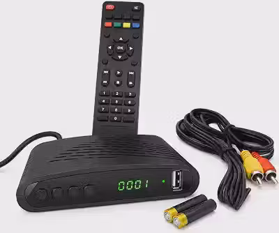 Conversor Digital Full HD Para TV Com Gravador PVR HDMI AV Visor LED Receptor TV Digital Bivolt