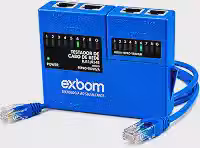 Testador de Cabo de Rede RJ45 CAT5 CAT6 e Telefone RJ11 com Bateria