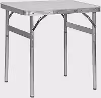 Mesa Dobrável De Alumínio Com Tampo De Mdf, 60 cm x 45 cm, Palisad