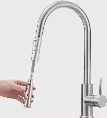 YESOP Torneira Cozinha Gourmet Misturador Inox 304 Escovado/Preto/Cromada (Escovado-B)